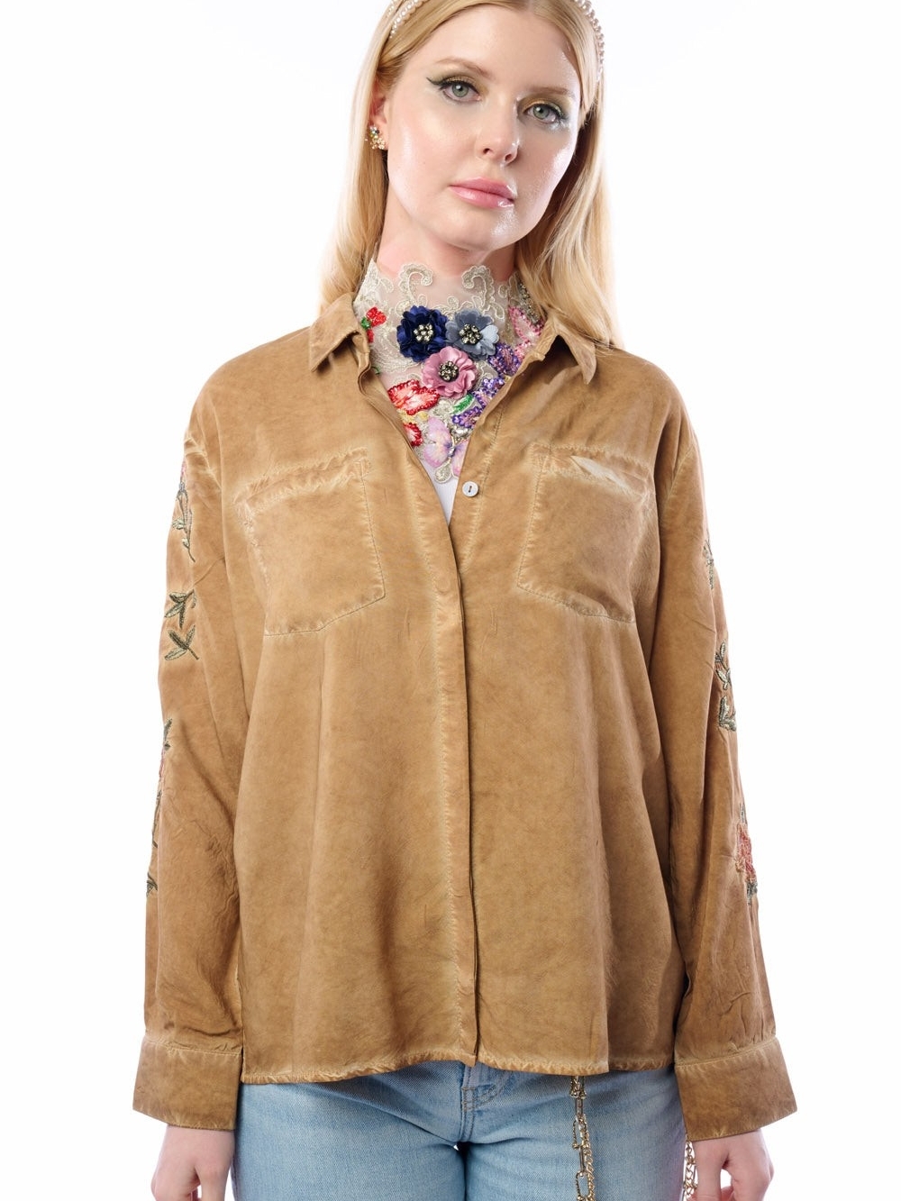 Aratta Kate Shirt  Embroidered Shirt